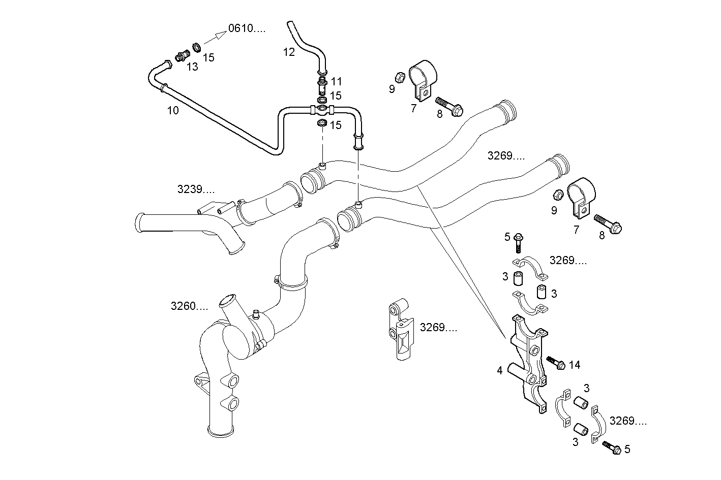 BLEEDER TUBING - C78ENTC25.00A003 CURSOR 8 - EURO 3 parts diagram