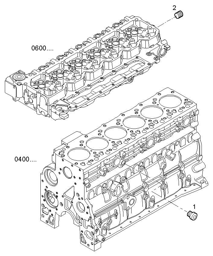 WATER LINES - F4AE0685A*F100 NEF 6 electron. parts diagram