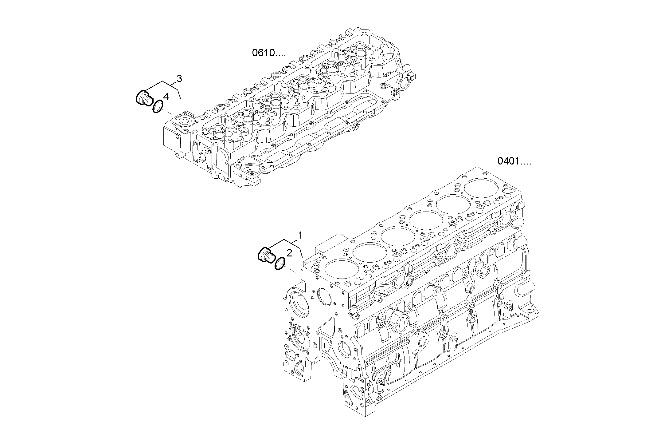WATER LINES - N40ENT426.00A001 NEF 4 electron. - EURO 4 parts diagram