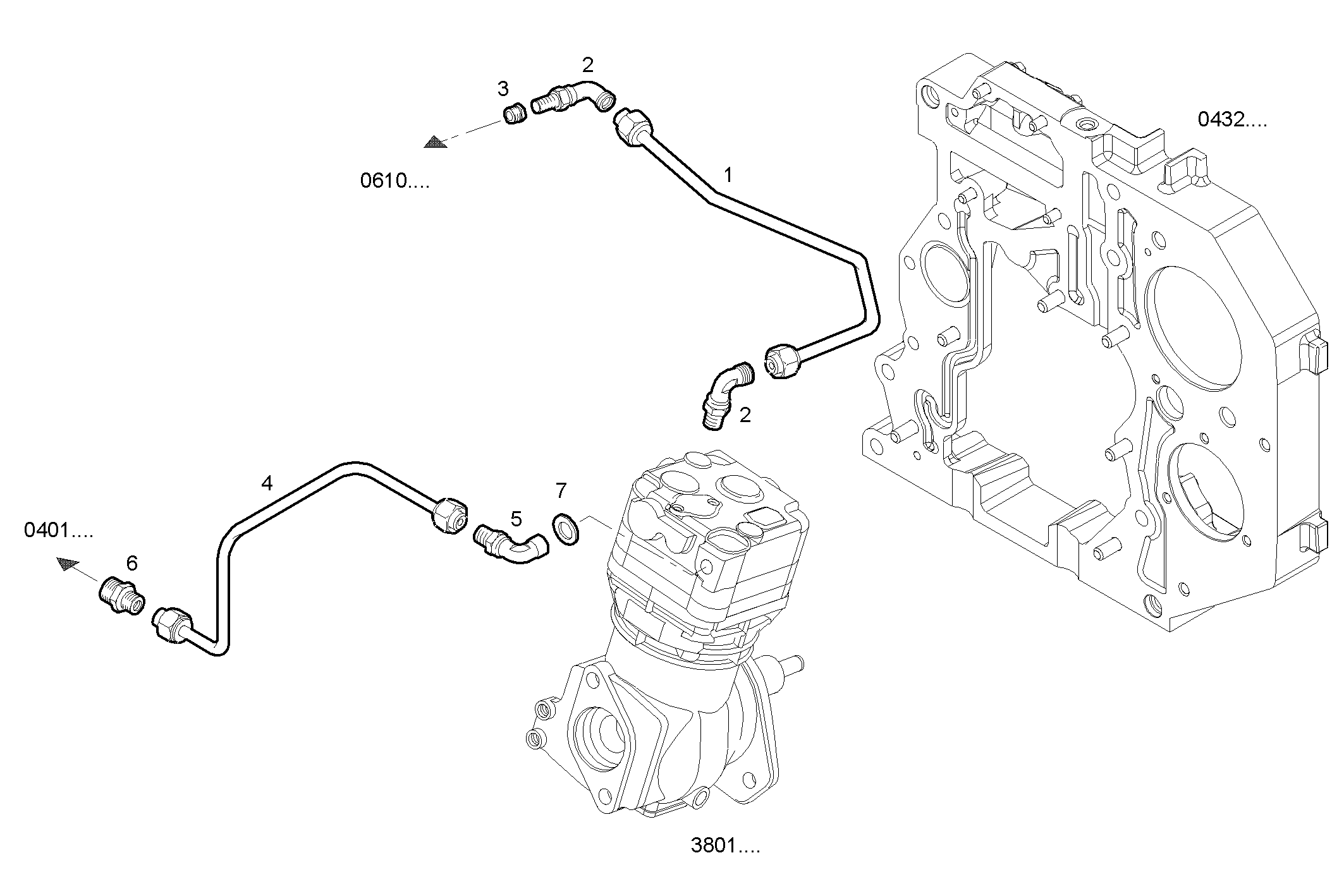 WATER LINES - N60ENTE24.00A002 NEF 6 electron. - TIER 2 parts diagram