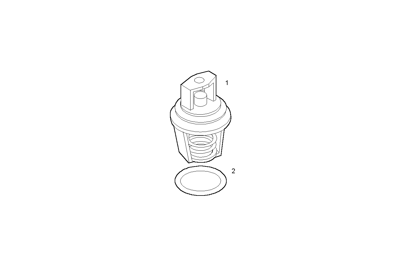 THERMOSTAT - N60ENTC27.00A001 NEF 6 electron. - EURO 3 parts diagram