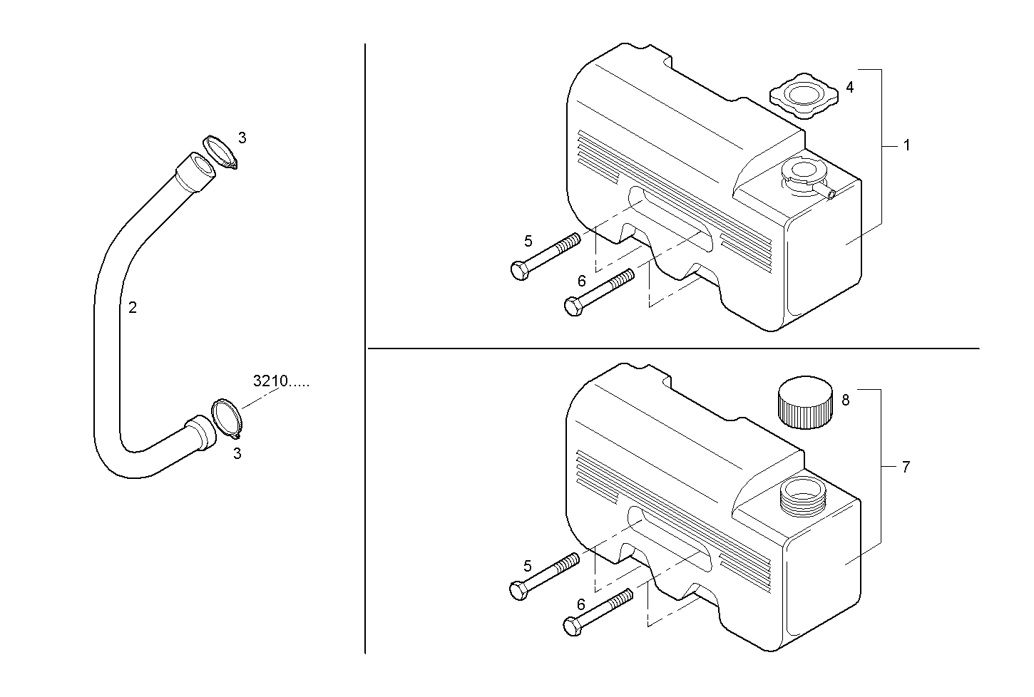EXPANSION TANK - N67ENTM45.10 NEF 6 electron. parts diagram