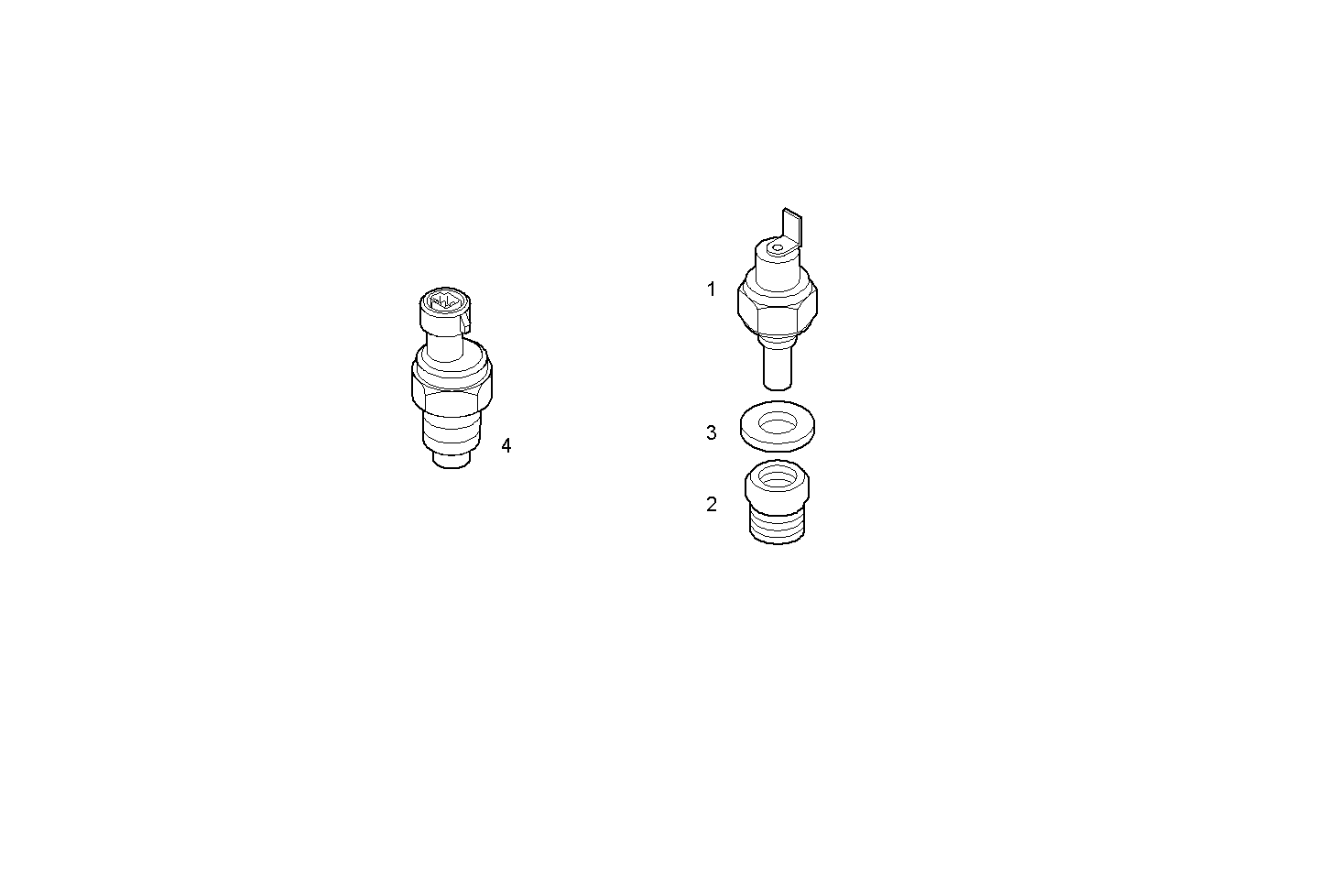SENSORS - F4BE0454A*D601 NEF 4 mechanic. - TIER 2 parts diagram