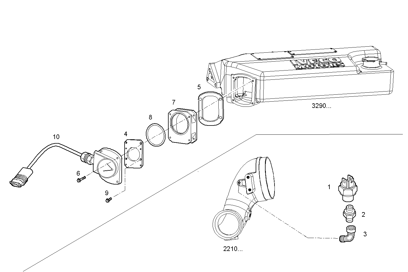 SENSORS - V08ENTM75.10A210 VECTOR 8 parts diagram