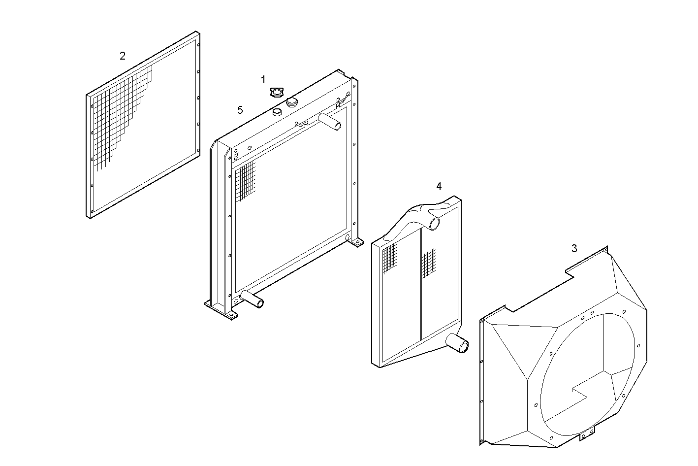 RADIATOR 2 CIRCUITS AIR/WATER - 8281SRi27.00A550 8281SRi27 parts diagram