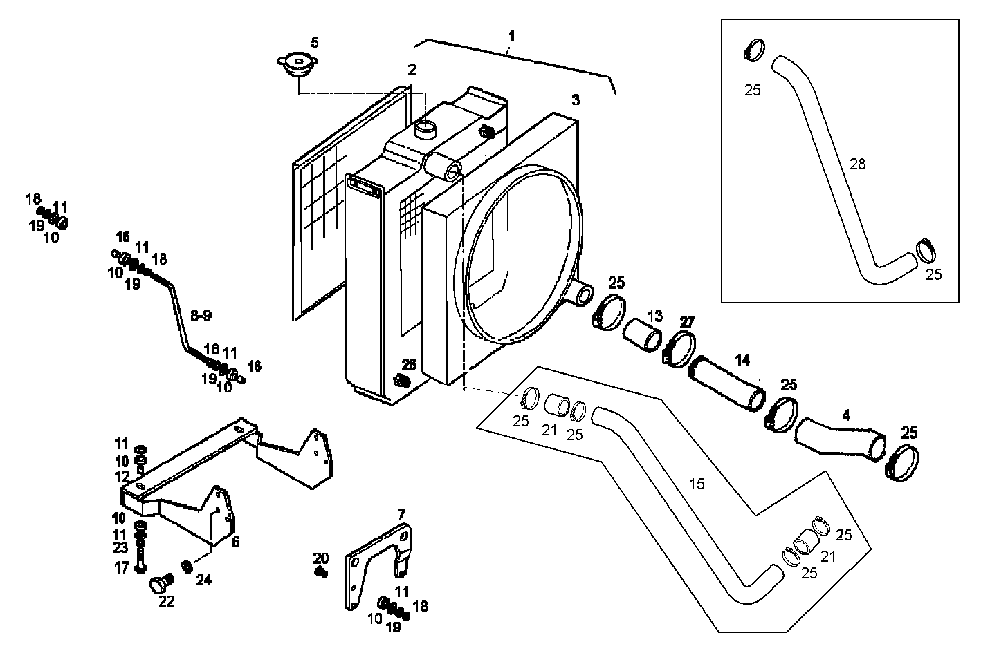 RADIATOR - N67MNAE00.00A001 NEF 6 mechanic. - TIER 2 parts diagram