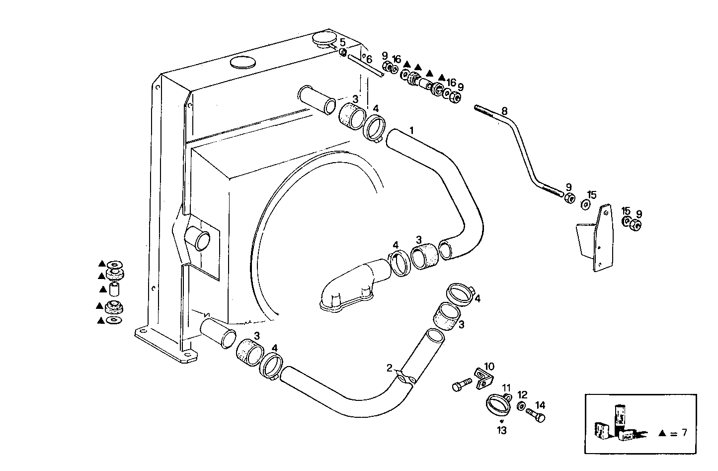 RADIATOR - 8210SRi28.00A580 8210SRi28 parts diagram