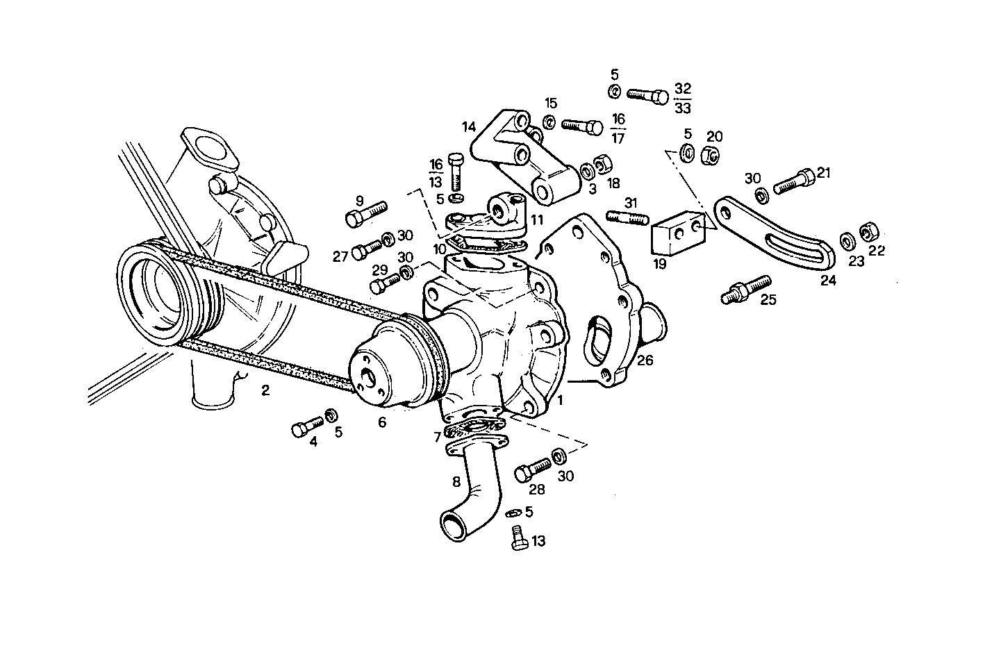 AUXILIARY WATER PUMP - 8281SRi10.00 8281SRi10 parts diagram