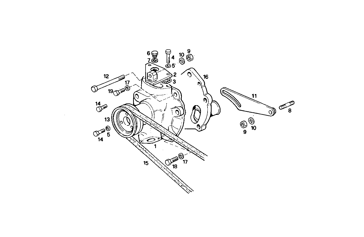AUXILIARY WATER PUMP - 8460SRi11.00A004 8460SRi11 parts diagram