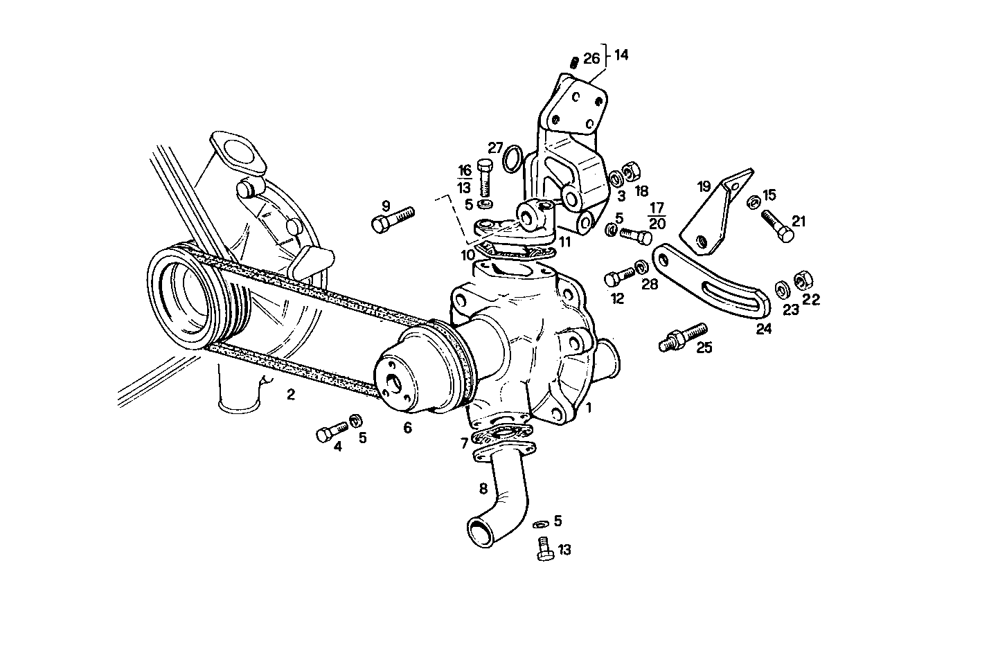 AUXILIARY WATER PUMP - 8281SRi16.01 8281SRi16 parts diagram
