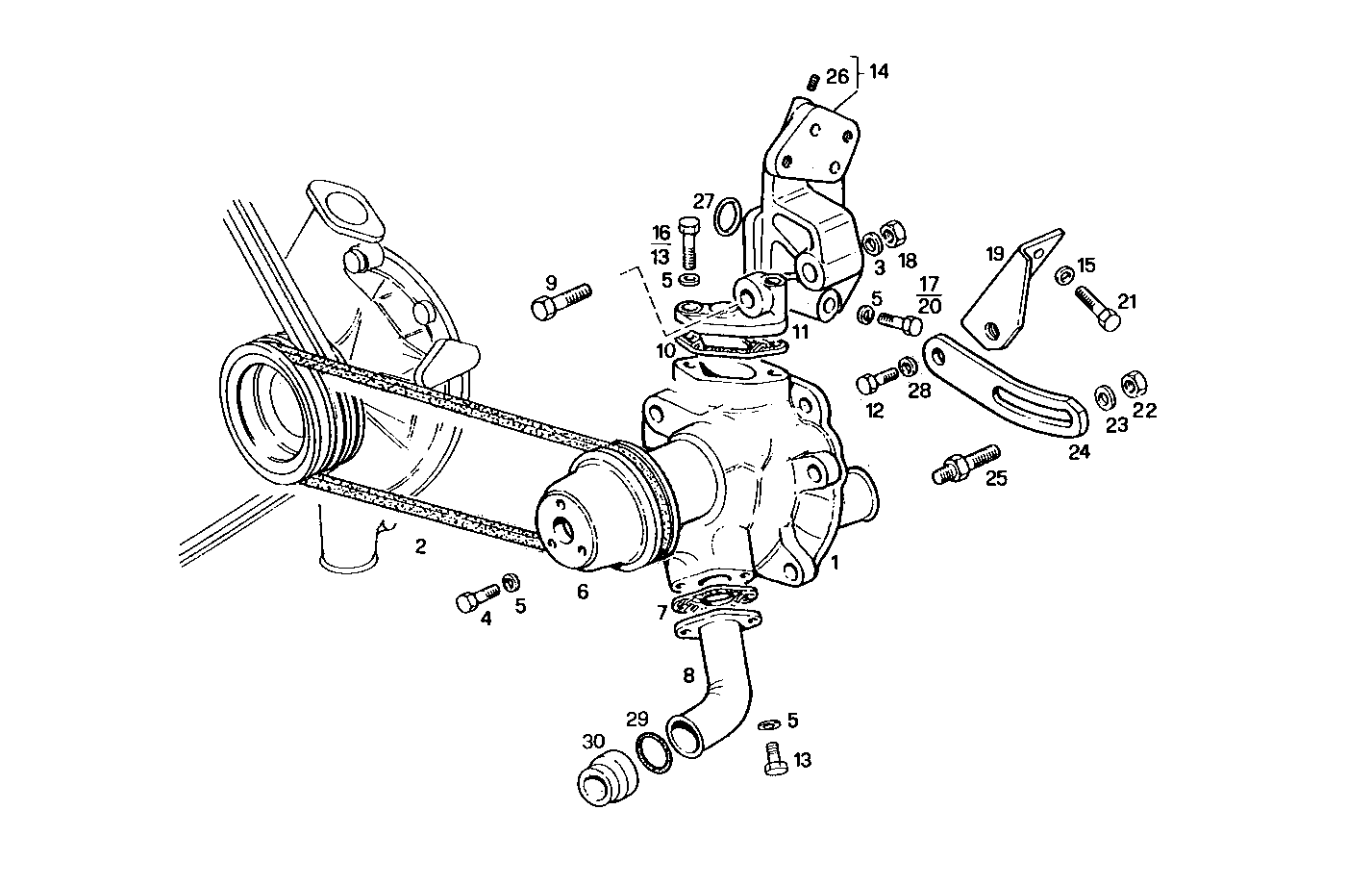 AUXILIARY WATER PUMP - 8281SRE10.00 8281SRE10 parts diagram