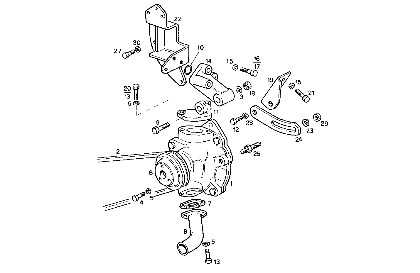 AUXILIARY WATER PUMP - 8281SRG75.10A500 8281SRG75 parts diagram