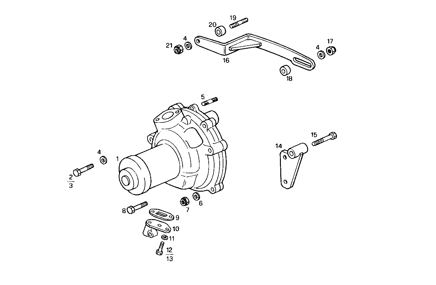 AUXILIARY WATER PUMP - 8210SRG85.10 8210SRG85 parts diagram