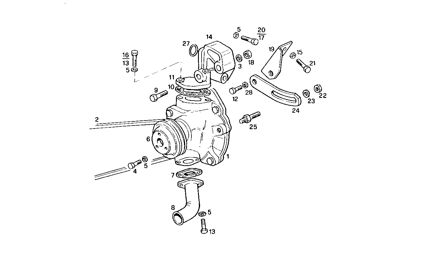AUXILIARY WATER PUMP - 8281SRG85.10 8281SRG85 parts diagram