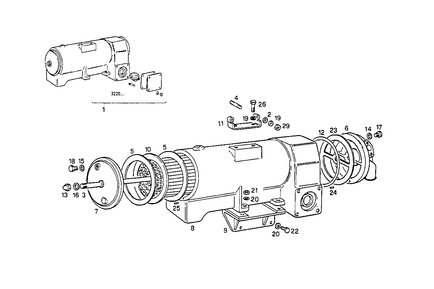 FRESH WATER - SEA WATER HEAT EXCHANGER - 8060SRM33.10A001 8060SRM33 parts diagram
