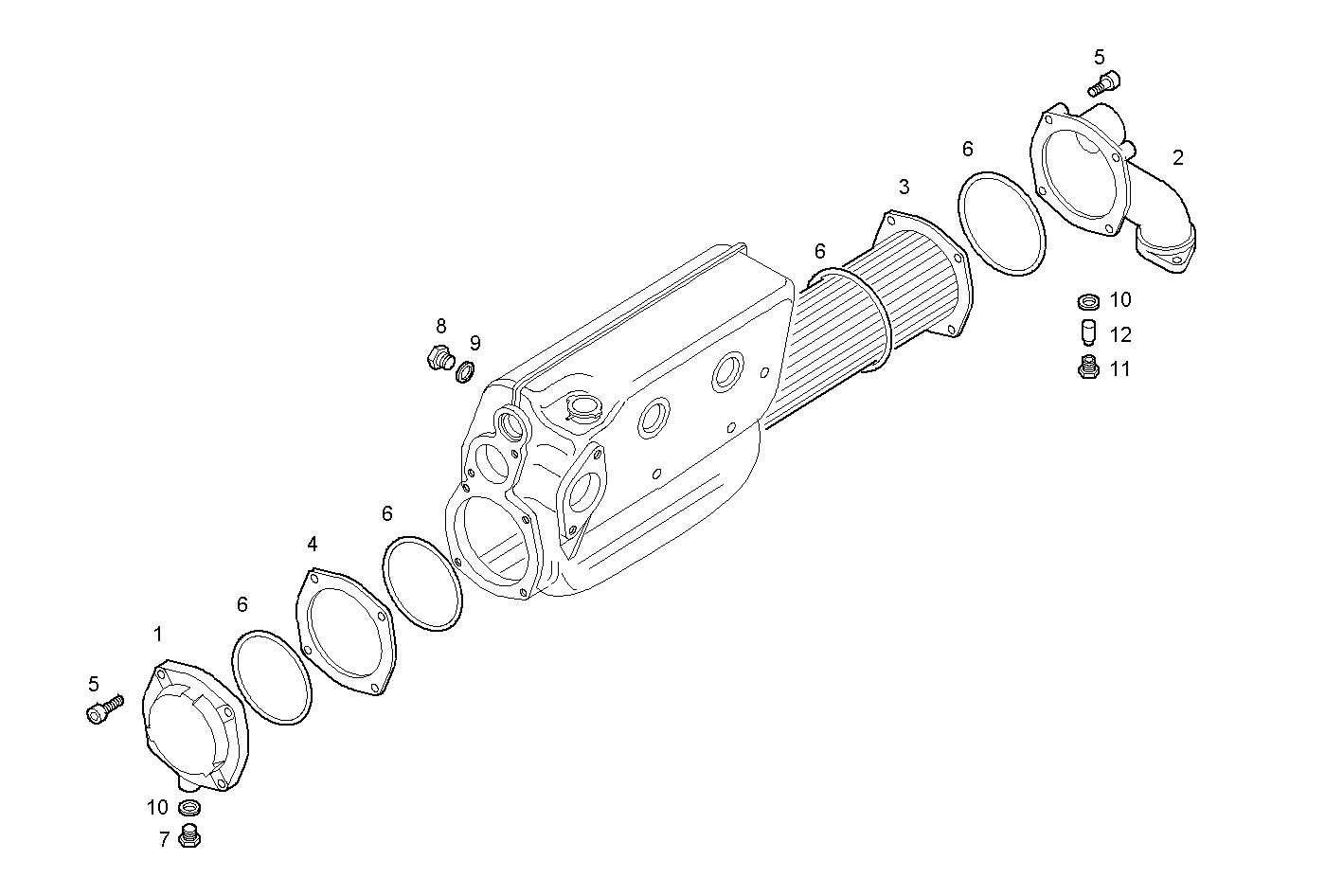 FRESH WATER - SEA WATER HEAT EXCHANGER - C13ENTM77.10 CURSOR 13 parts diagram