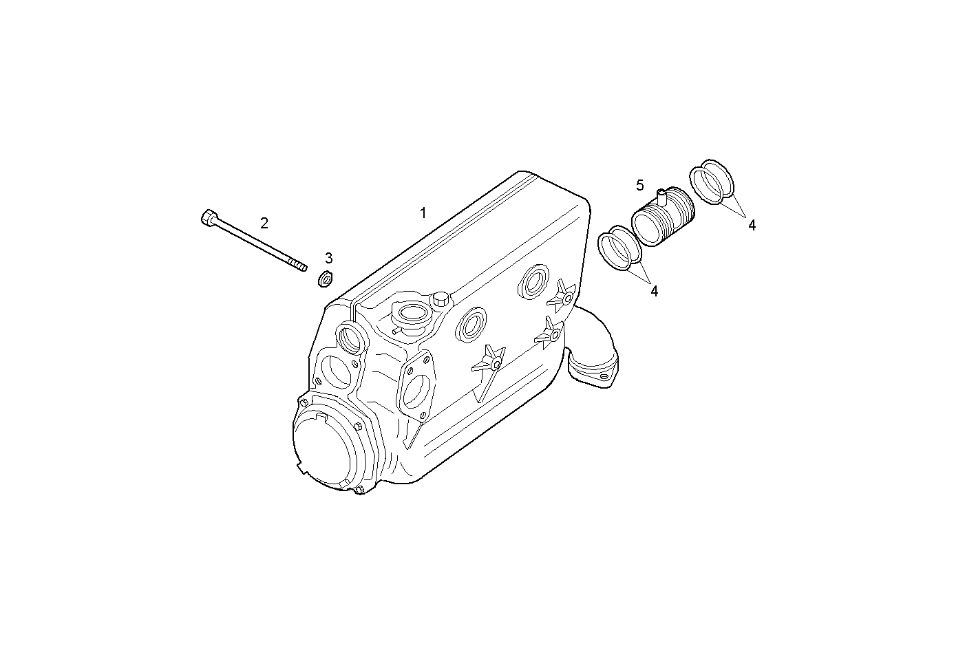 FRESH WATER - SEA WATER HEAT EXCHANGER - C78ENTM55.10A001 CURSOR 8 parts diagram
