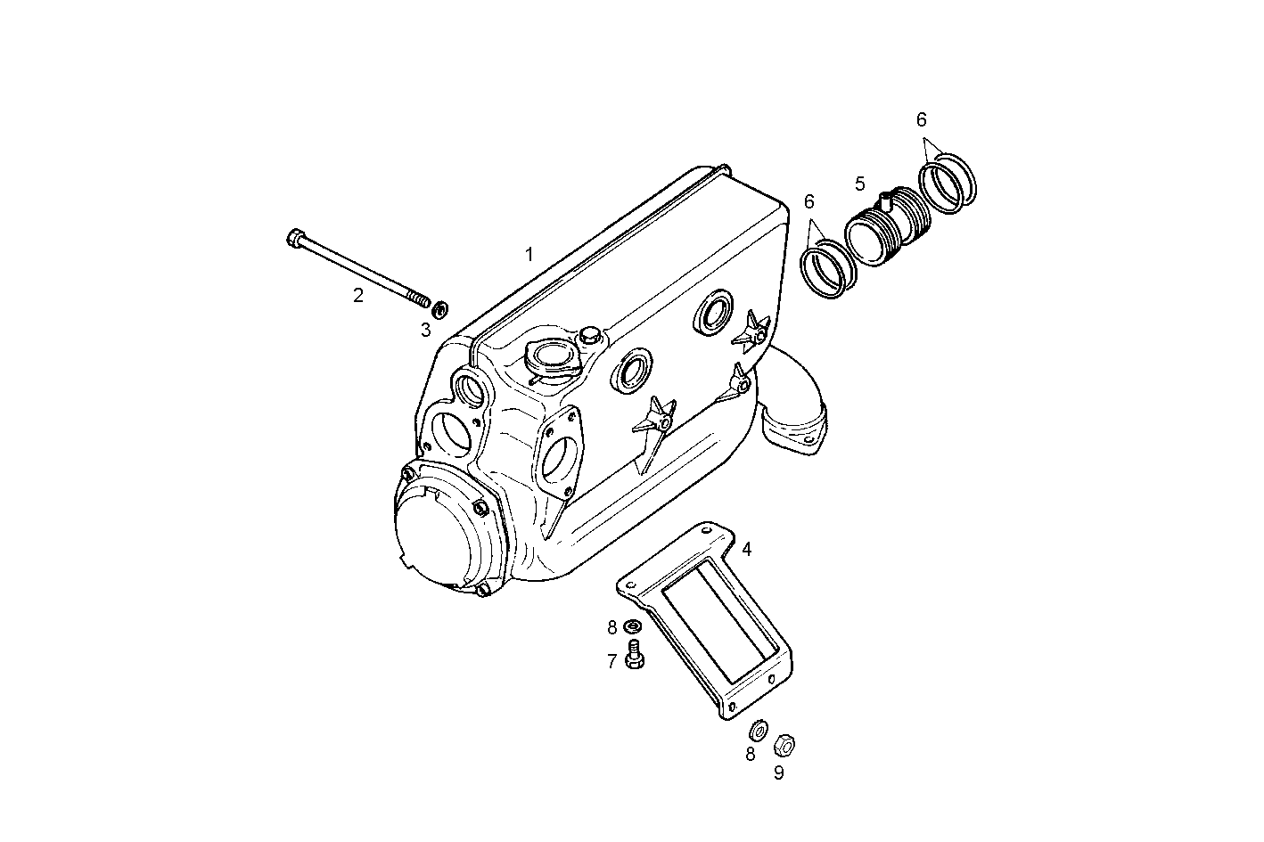 FRESH WATER - SEA WATER HEAT EXCHANGER - C78ENAM12.00 CURSOR 8 parts diagram