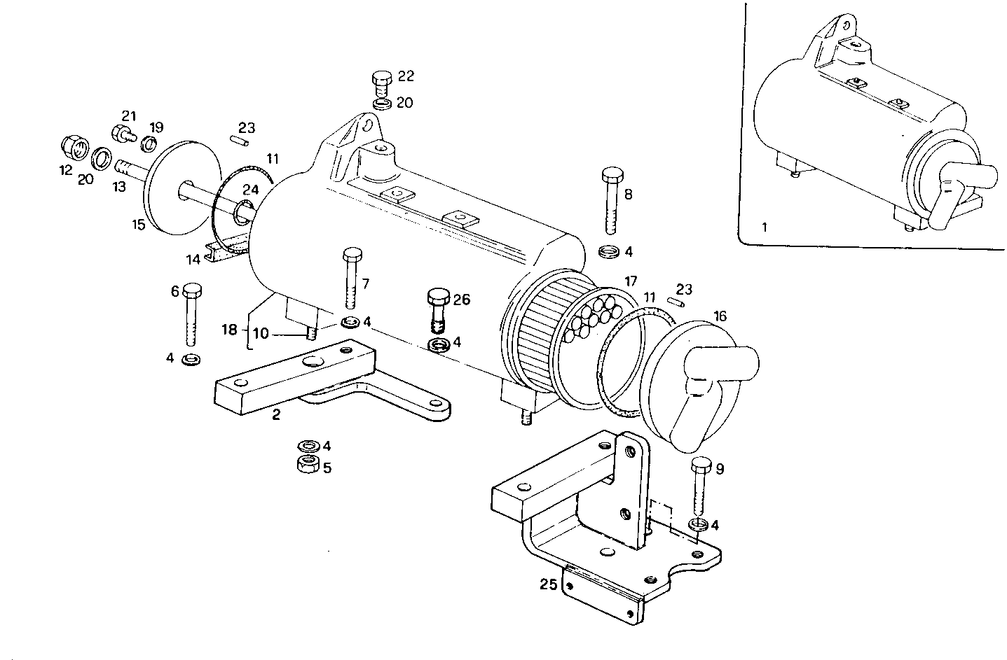 FRESH WATER - SEA WATER HEAT EXCHANGER - 8065M12.01A550 8065M12 parts diagram