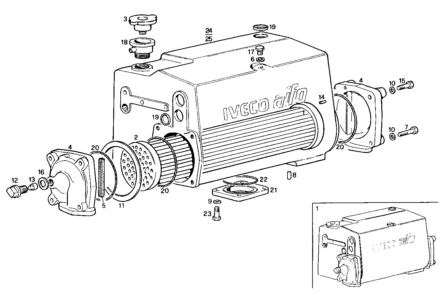 FRESH WATER - SEA WATER HEAT EXCHANGER - 8281SRM44.10 8281SRM44 parts diagram