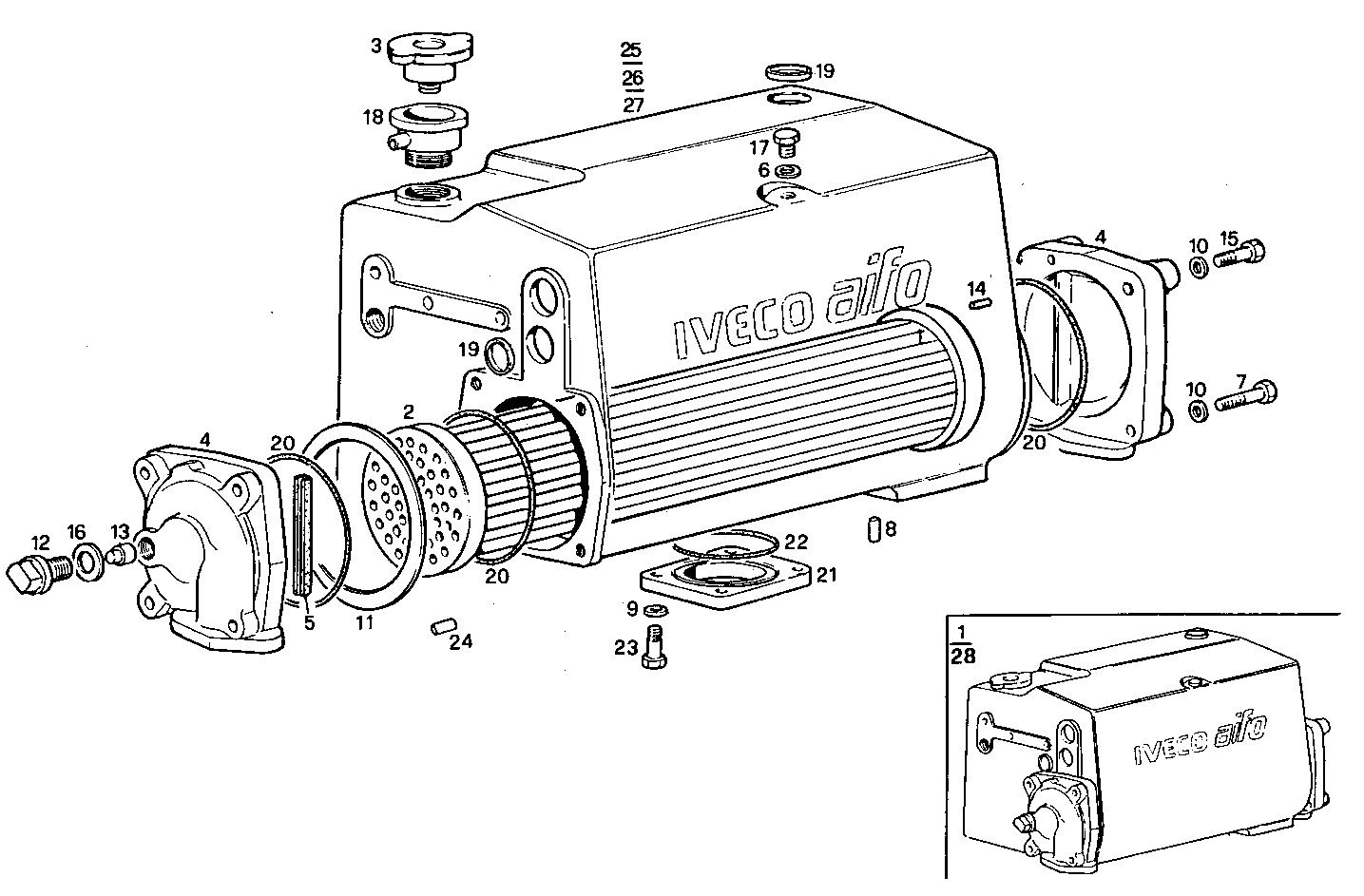 FRESH WATER - SEA WATER HEAT EXCHANGER - 8281SRM70.11 8281SRM70 parts diagram
