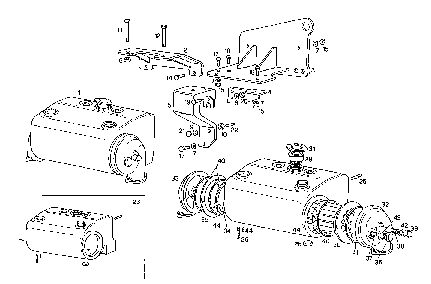 FRESH WATER - SEA WATER HEAT EXCHANGER - 8210SRM38.10 8210SRM38 parts diagram