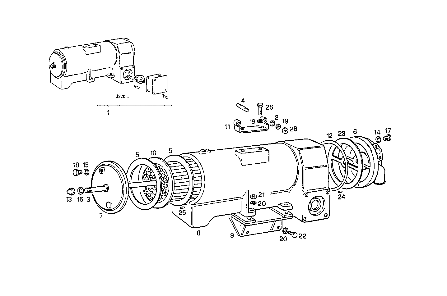 FRESH WATER - SEA WATER HEAT EXCHANGER - 8060SRM25.10 8060SRM25 parts diagram