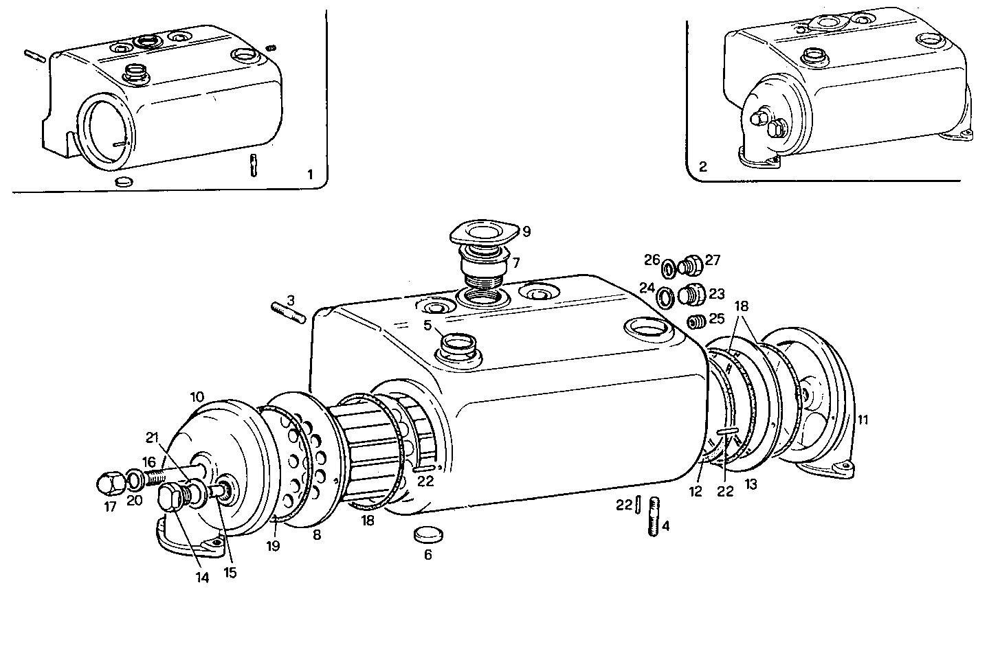 FRESH WATER - SEA WATER HEAT EXCHANGER - 8281M32.10 8281M32 parts diagram