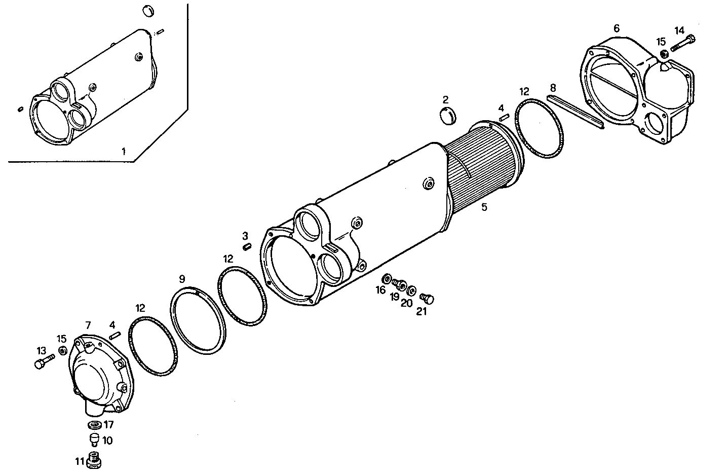 FRESH WATER - SEA WATER HEAT EXCHANGER - 8291SRM75.10 8291SRM75 parts diagram