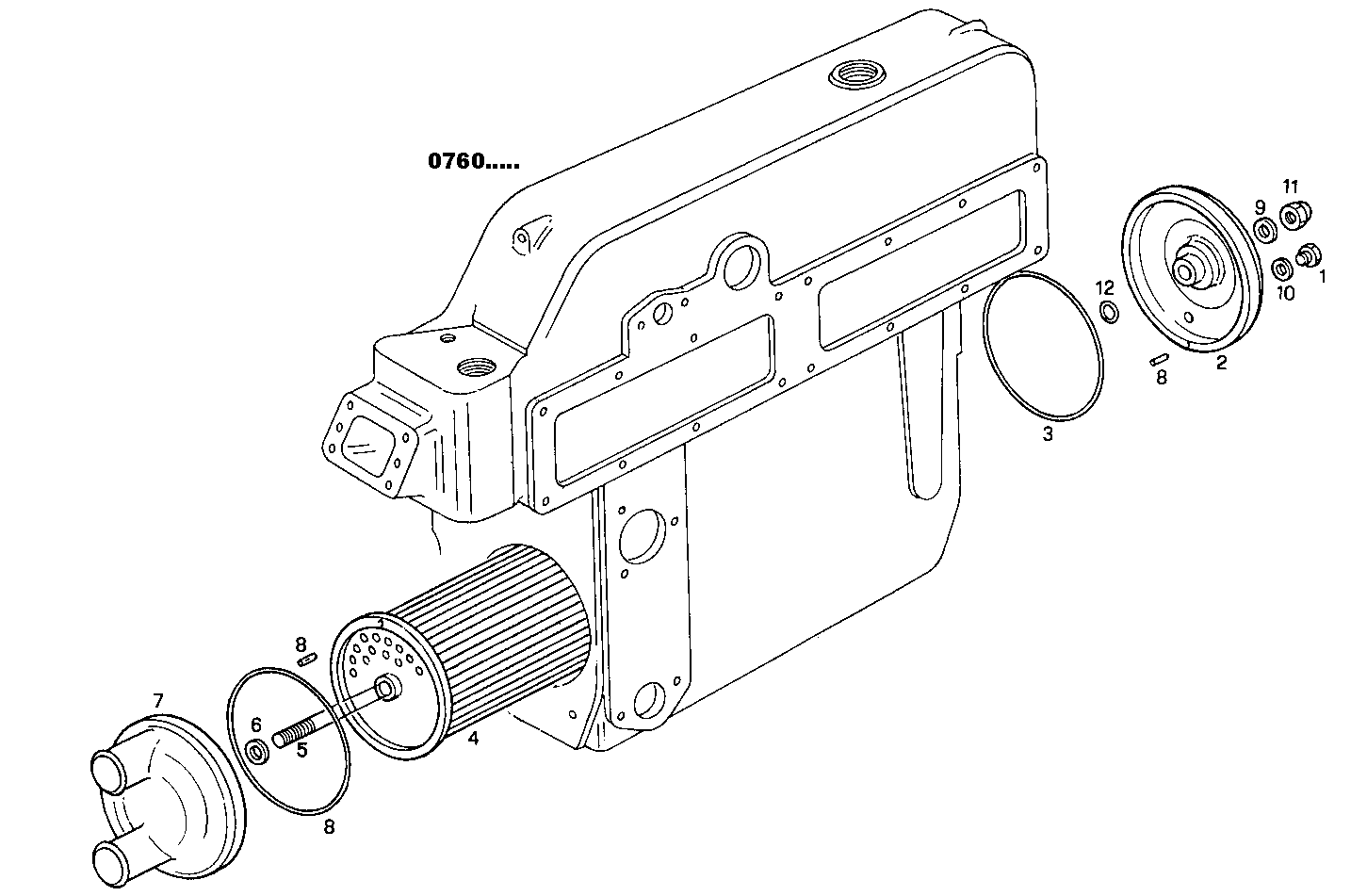 FRESH WATER - SEA WATER HEAT EXCHANGER - 8140SRM15.10 8140SRM15 parts diagram