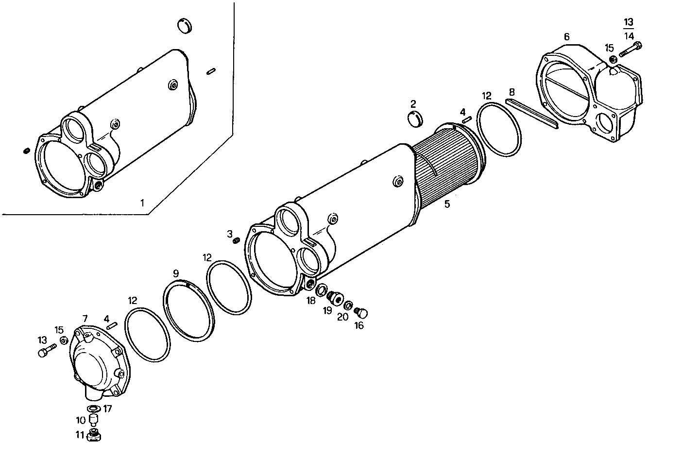 FRESH WATER - SEA WATER HEAT EXCHANGER - 8210SRM45.10 8210SRM45 parts diagram