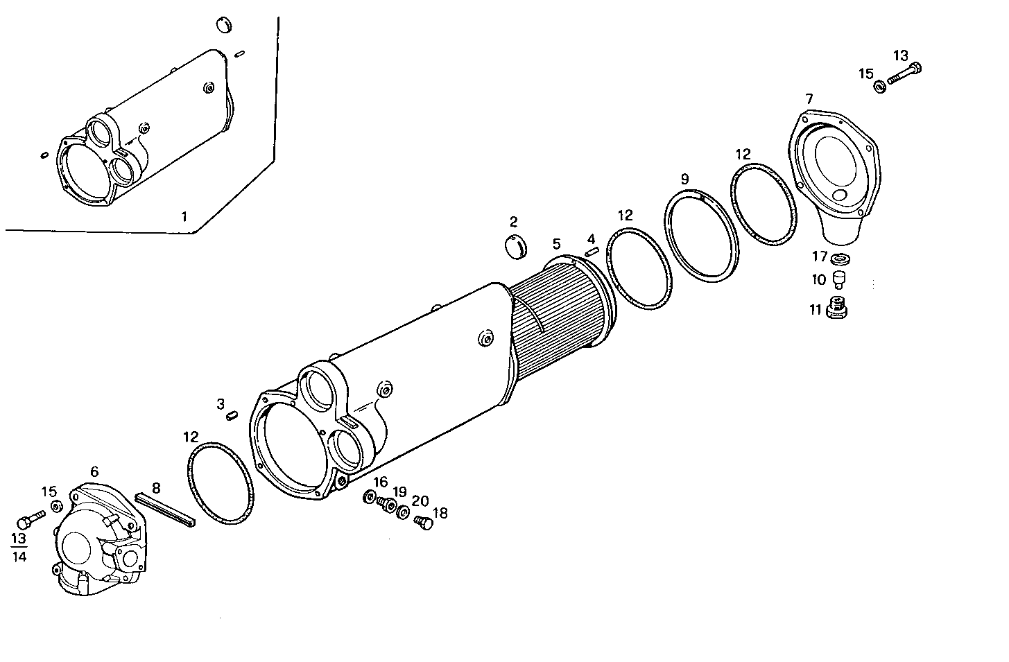 FRESH WATER - SEA WATER HEAT EXCHANGER - 8281SRM50.11 8281SRM50 parts diagram
