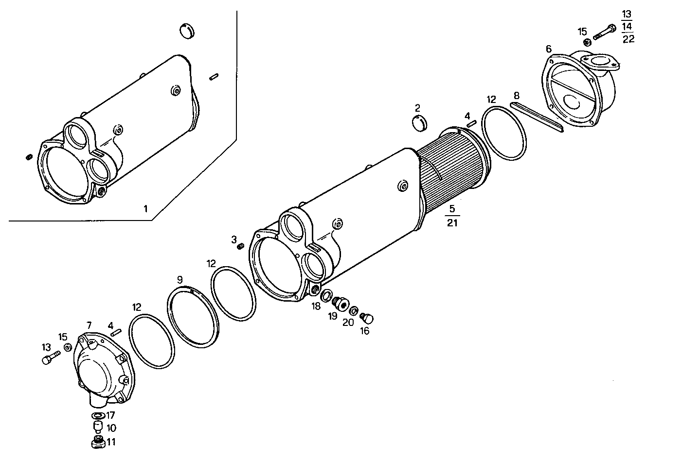 FRESH WATER - SEA WATER HEAT EXCHANGER - 8210SRM45.10 8210SRM45 parts diagram