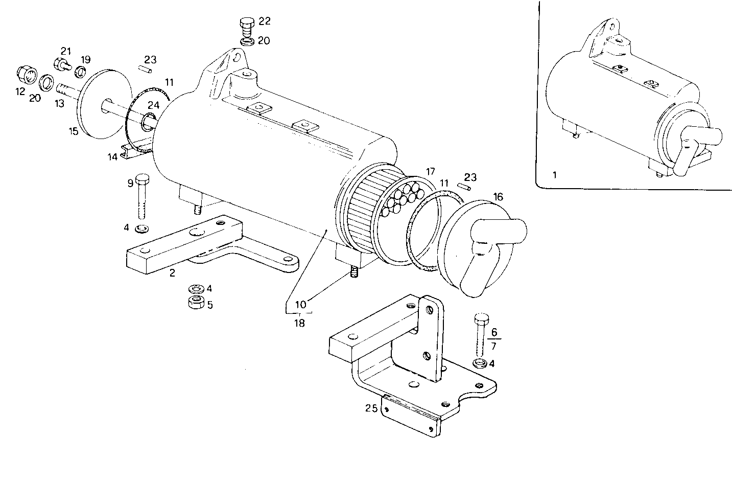 FRESH WATER - SEA WATER HEAT EXCHANGER - 8045M08.00 8045M08 parts diagram