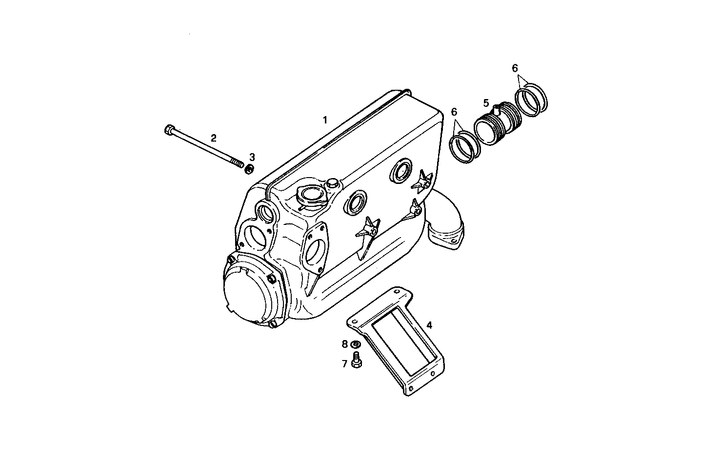 FRESH WATER - SEA WATER HEAT EXCHANGER - C78ENTM50.11 CURSOR 8 parts diagram