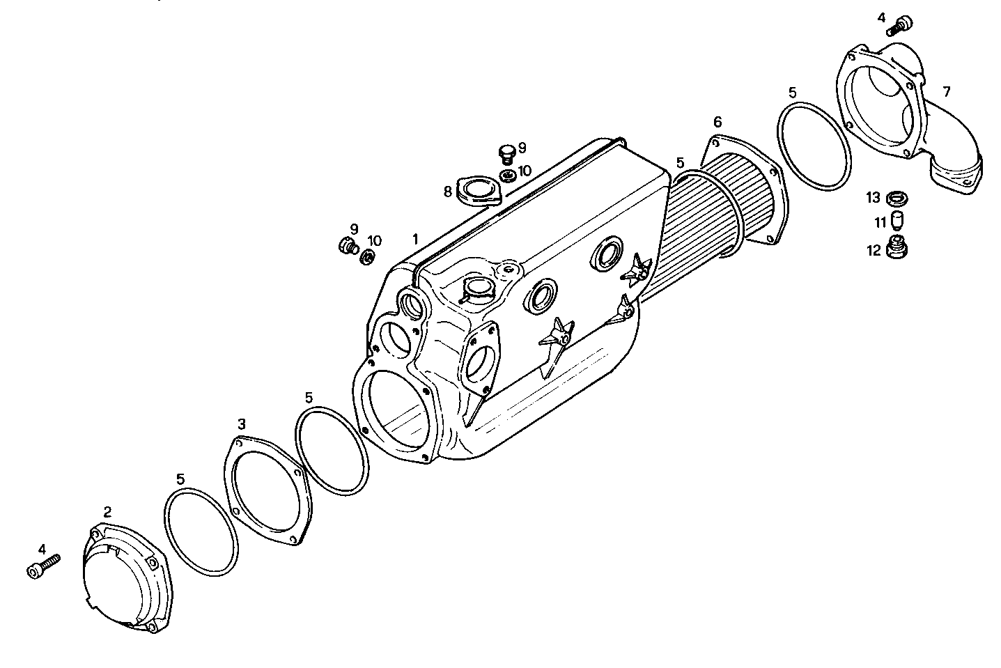 FRESH WATER - SEA WATER HEAT EXCHANGER - C78ENTM30.10-C 12/03 CURSOR 8 parts diagram