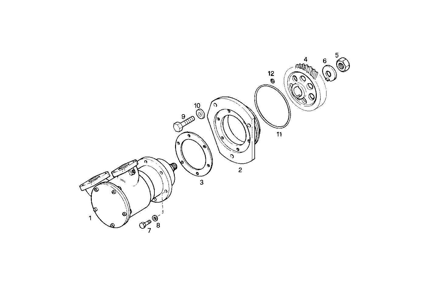 SEA WATER PUMP - C78ENTM30.10A002 CURSOR 8 parts diagram