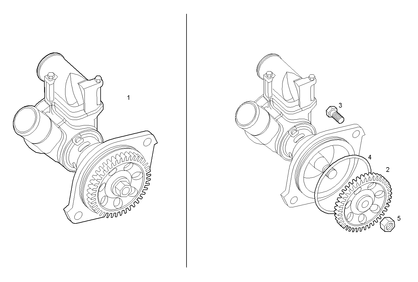 SEA WATER PUMP - N67MNSM22.11 NEF 6 mechanic. parts diagram