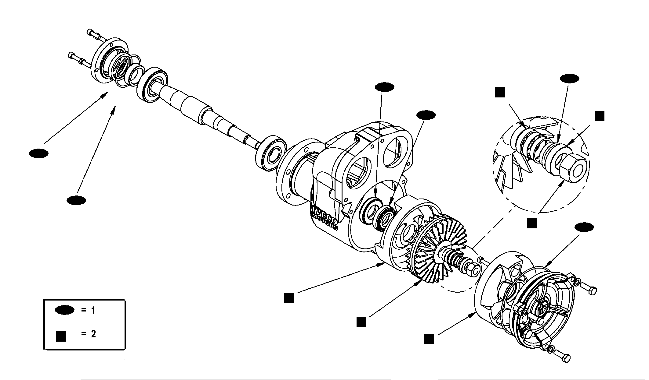 SEA WATER PUMP - C13ENTM77.10 CURSOR 13 parts diagram