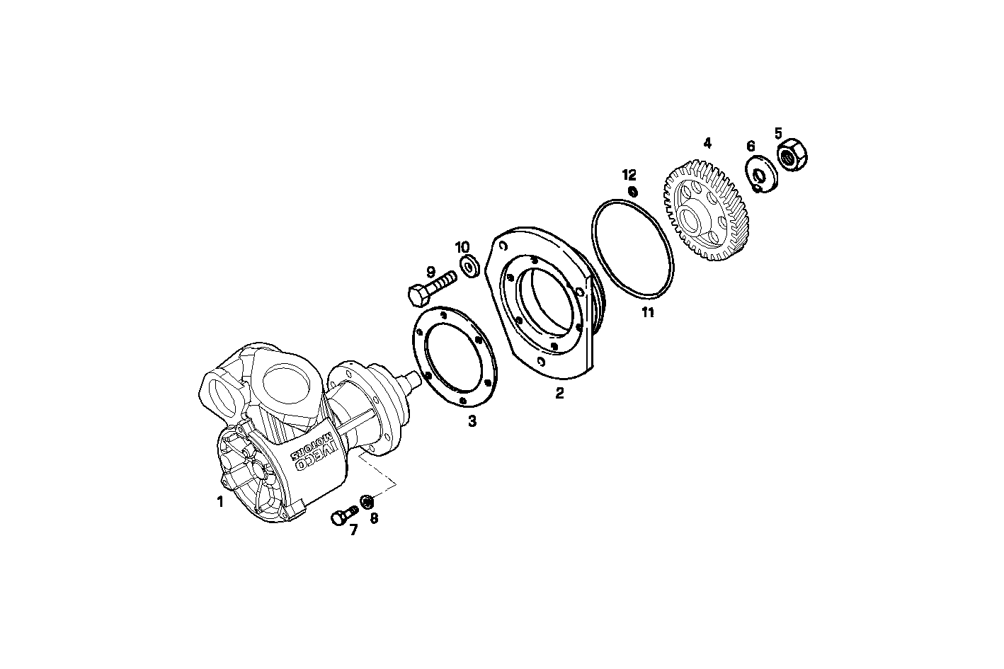 SEA WATER PUMP - C78ENTM55.10 CURSOR 8 parts diagram