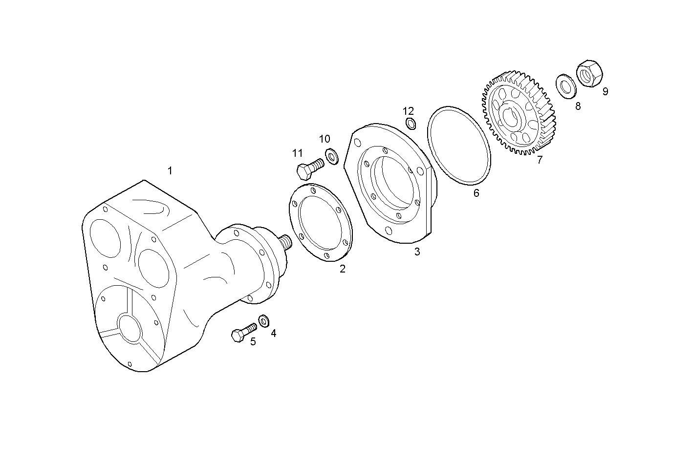 SEA WATER PUMP - C13ENAM19.00 CURSOR 13 parts diagram