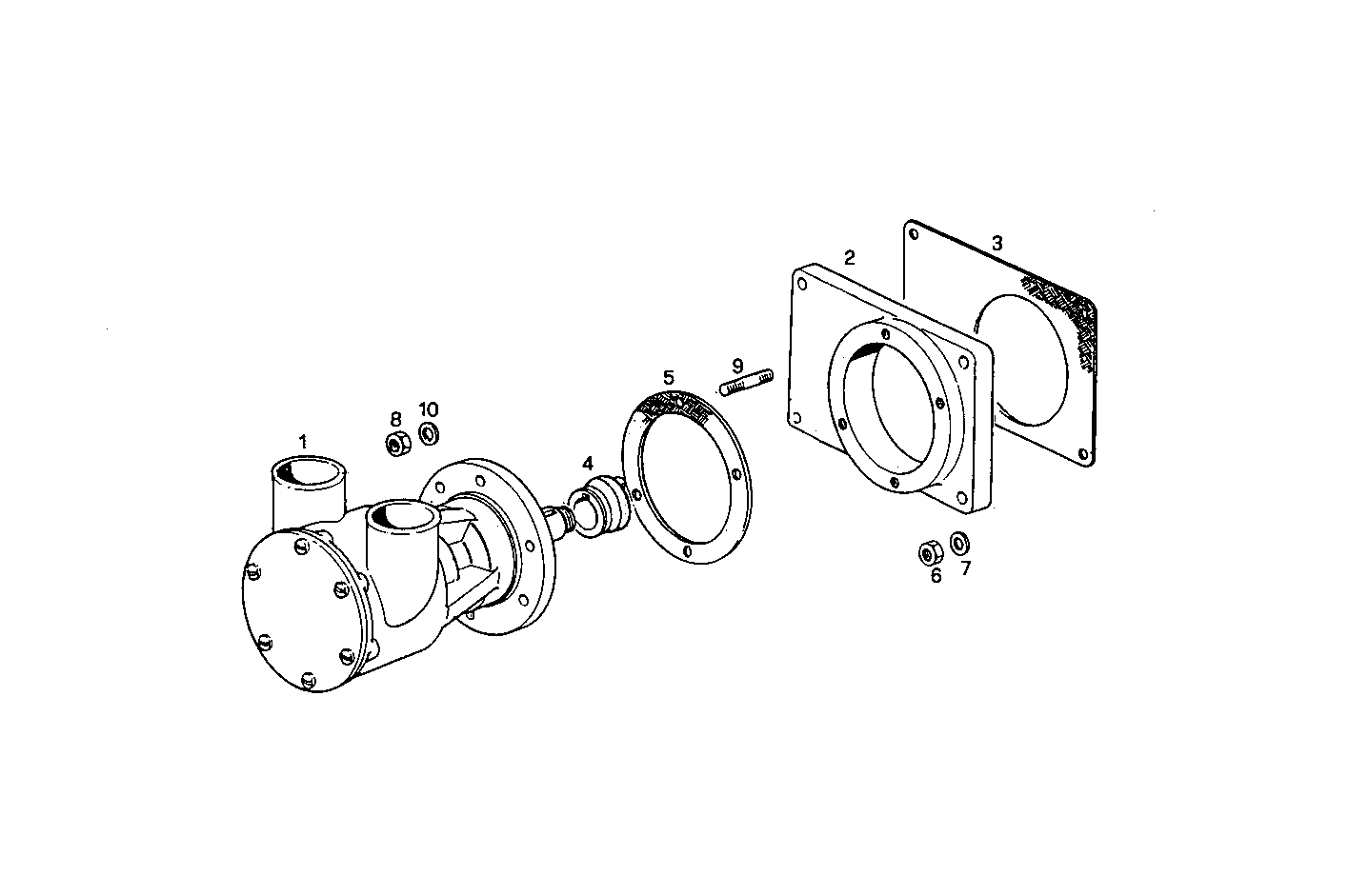 SEA WATER PUMP - 8041M09.01 8041M09 parts diagram