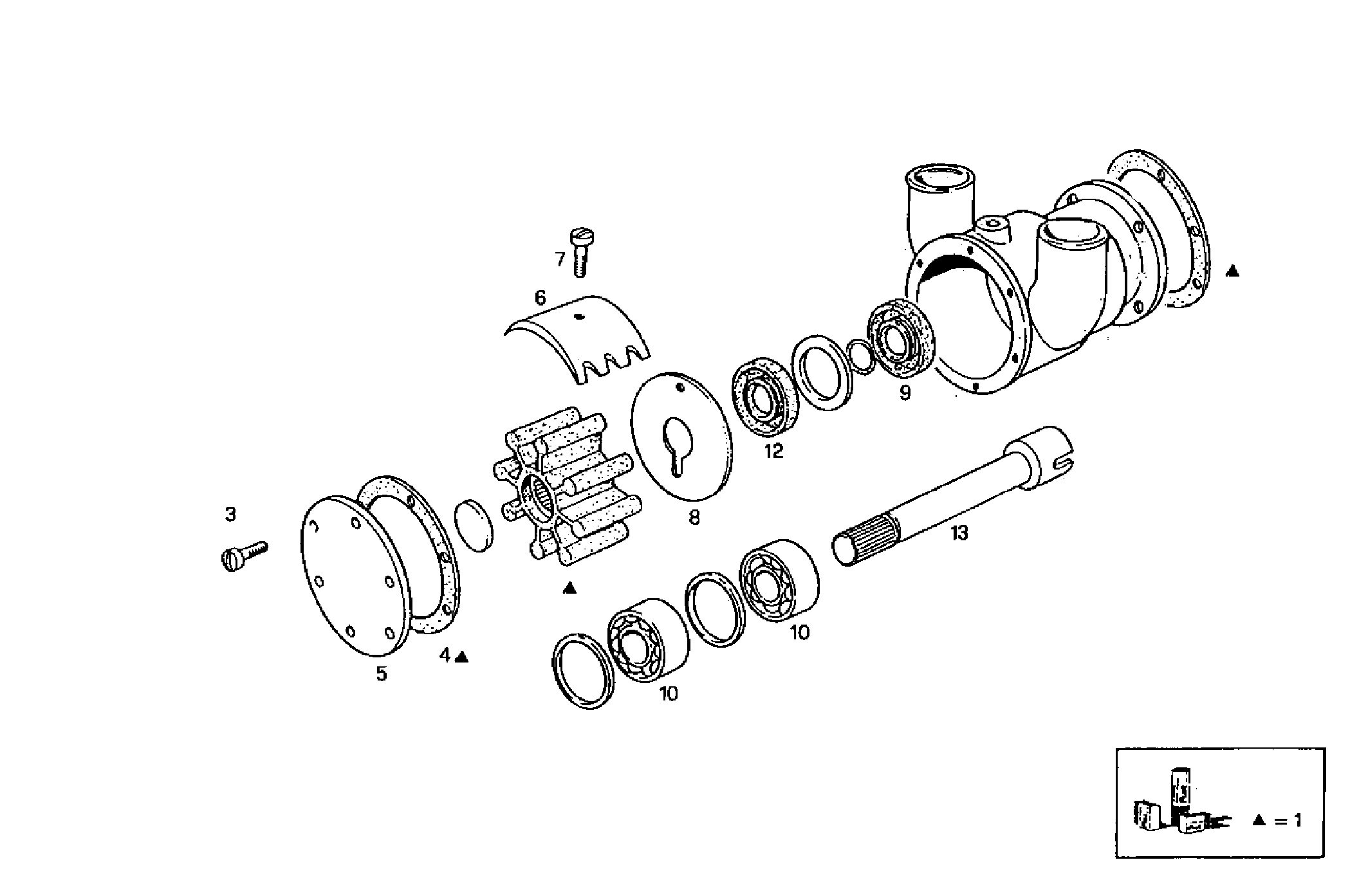 SEA WATER PUMP - 8031M06.01 8031M06 parts diagram