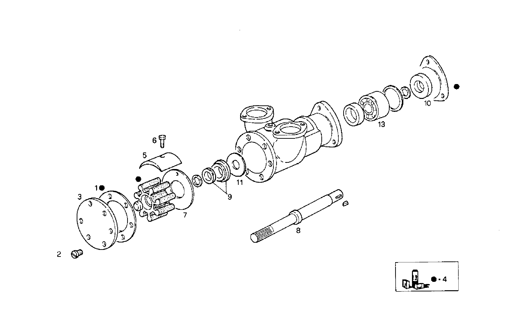 SEA WATER PUMP - 8061SRM27.10 8061SRM27 parts diagram