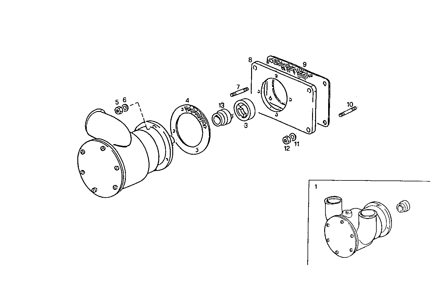 SEA WATER PUMP - 8361SRM32.01 8361SRM32 parts diagram