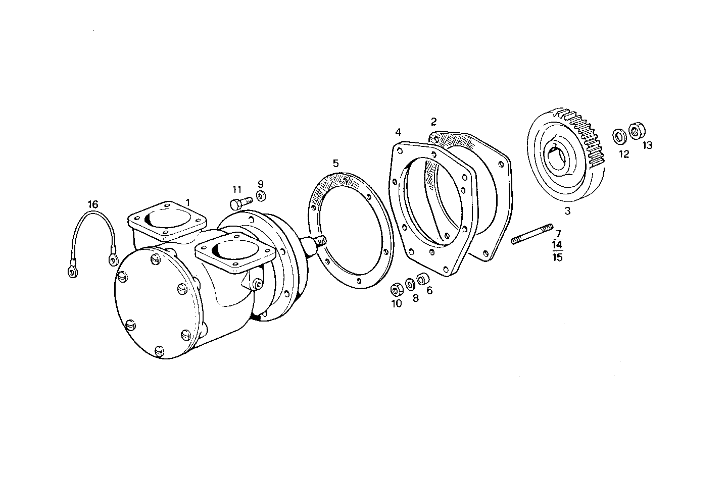 SEA WATER PUMP - 8281SRM44.10 8281SRM44 parts diagram