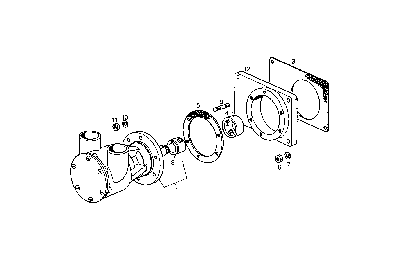 SEA WATER PUMP - 8061M12.01 8061M12 parts diagram