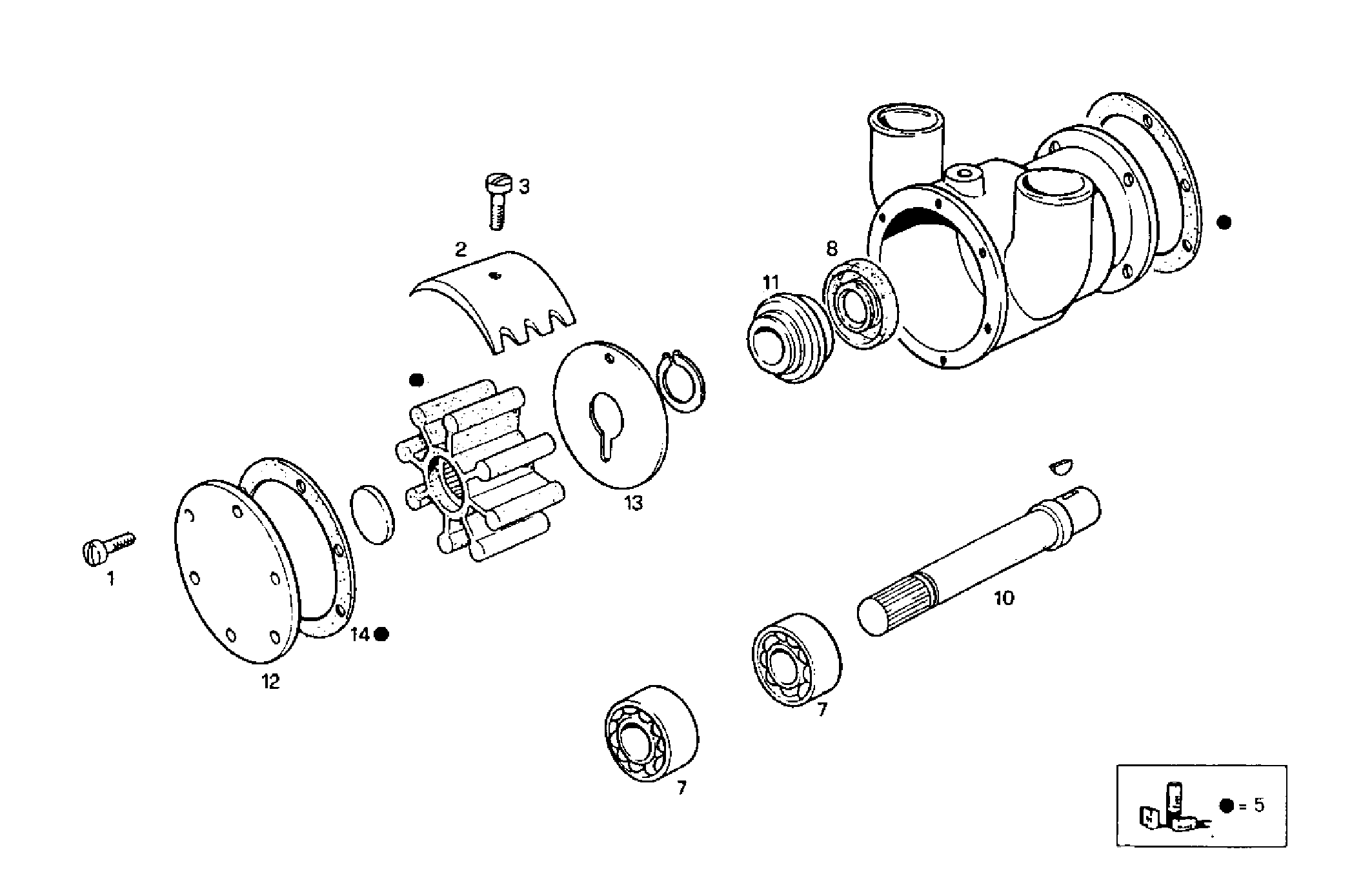 SEA WATER PUMP - 8361SM21.01 8361SM21 parts diagram