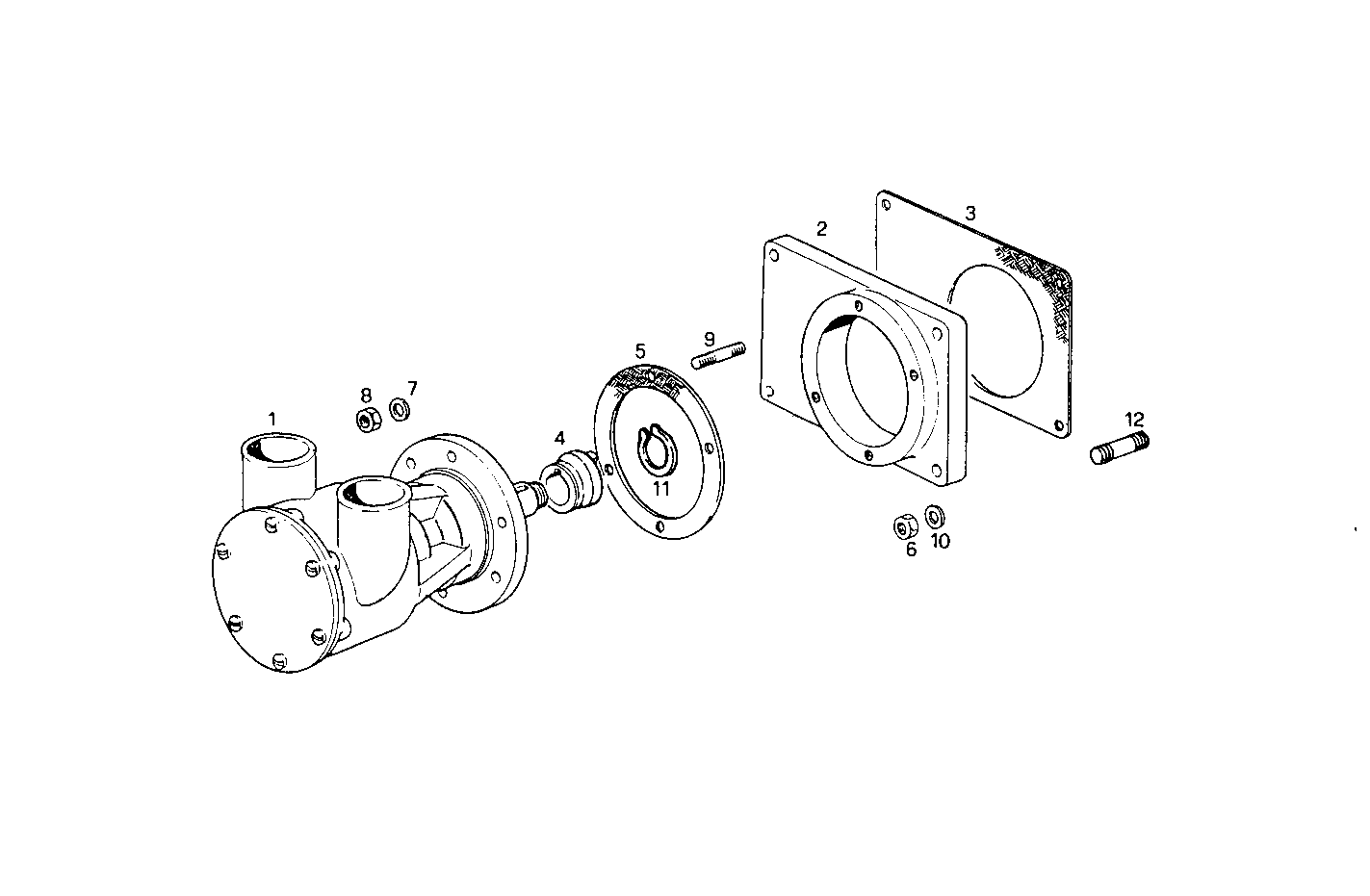 SEA WATER PUMP - 8045M08.00A550 8045M08 parts diagram