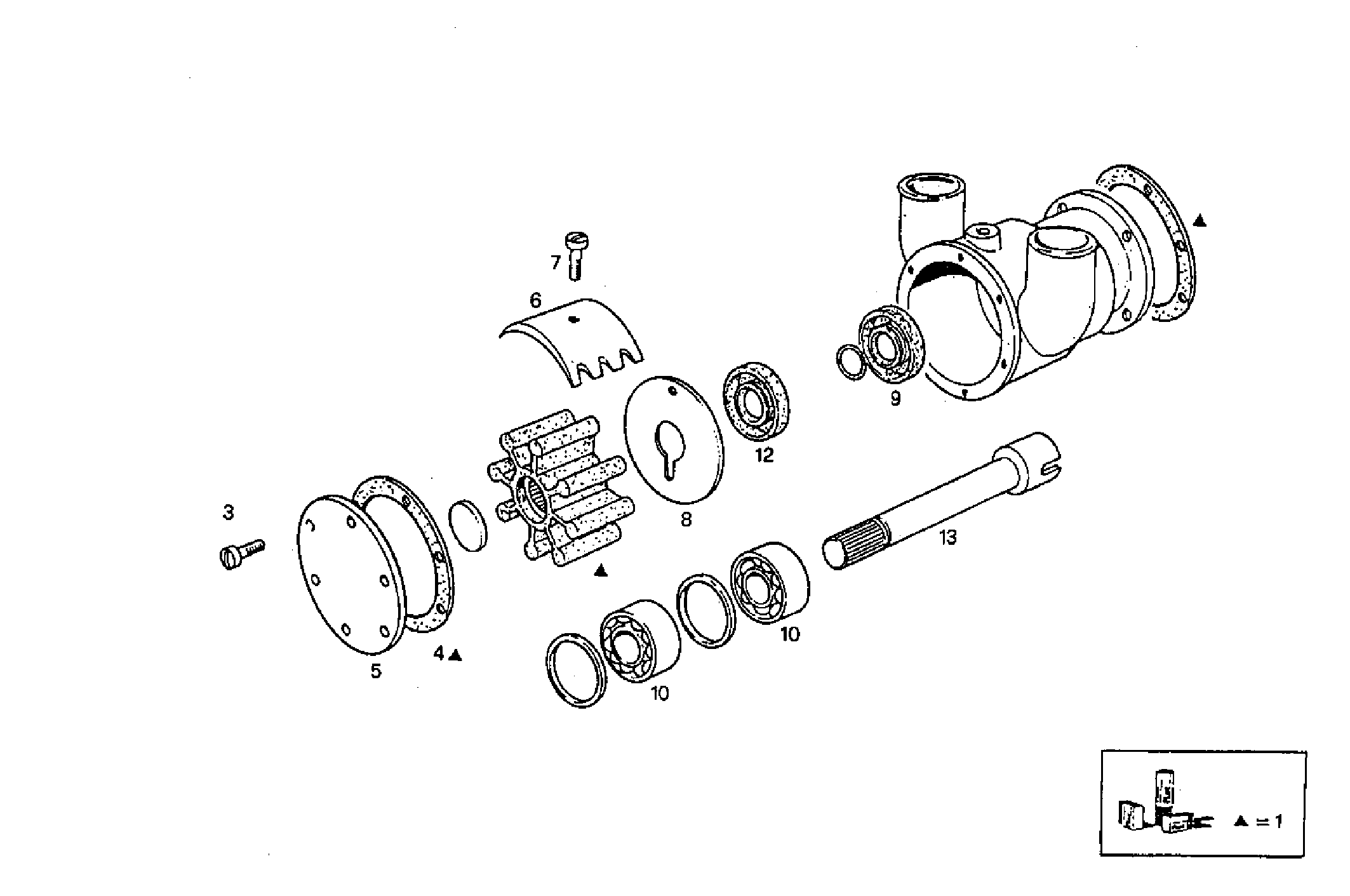 SEA WATER PUMP - 8361SRM40.11 8361SRM40 parts diagram